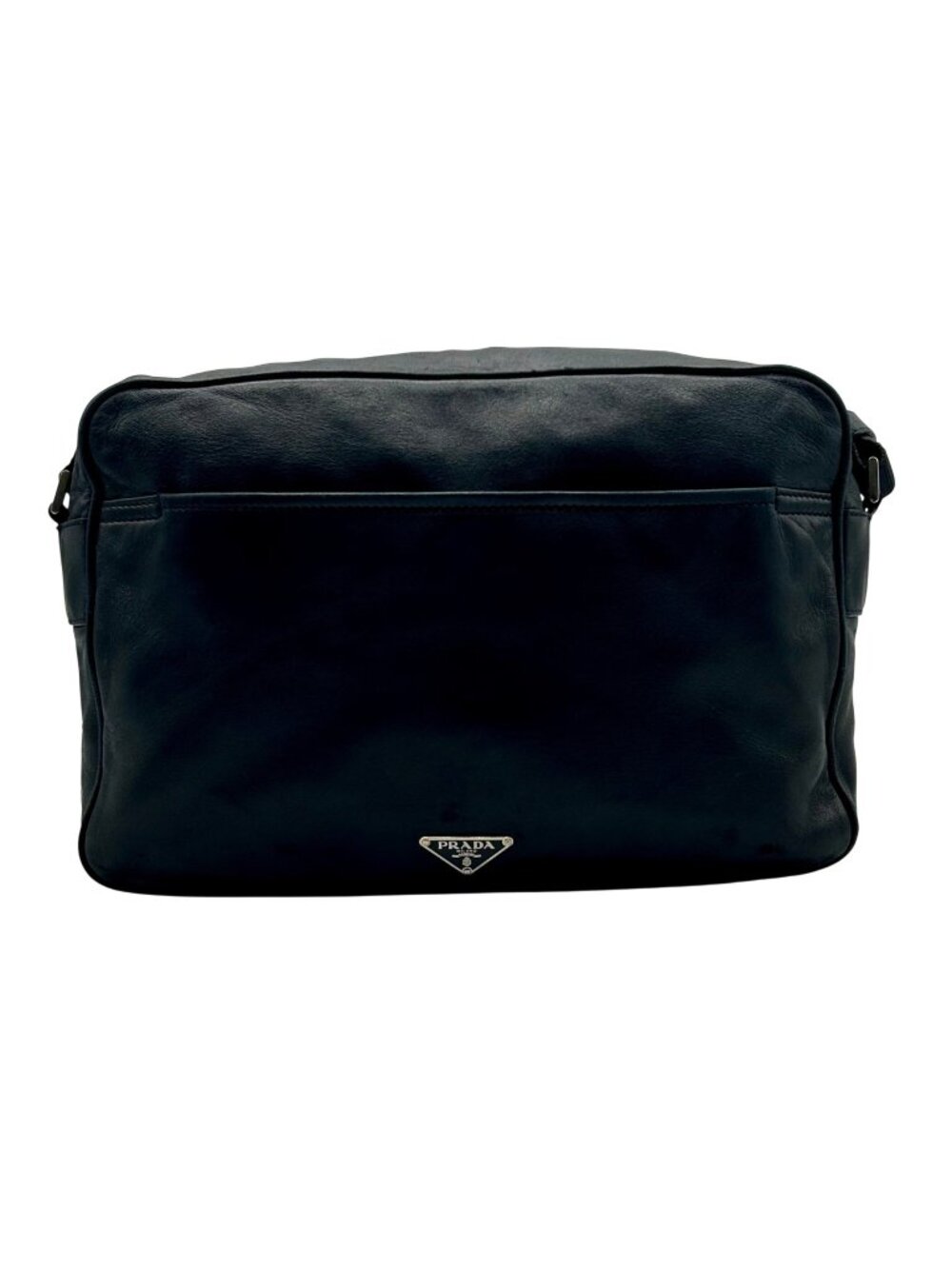 Prada Vintage Black Soft-Leather Multi-Pocket Shoulder Bag